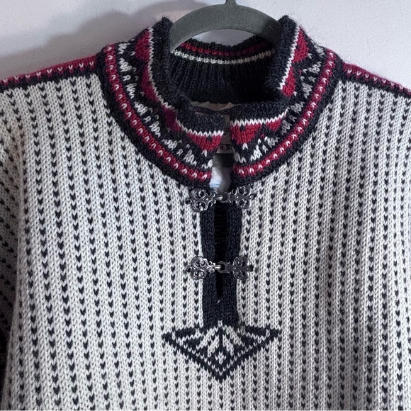 DALE OF NORWAY Sz S Scandinavian Style Wool Sweater Long Sleeve Colourful Cozy - Picture 2 of 8